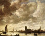 扬 范 戈因 : View of the Merwede before Dordrecht
